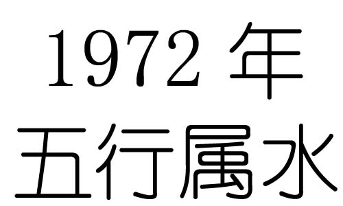 1972年五行属什么?1972年出生是什么命?