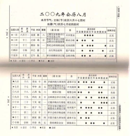 牛年运势,八月运势,每日吉凶