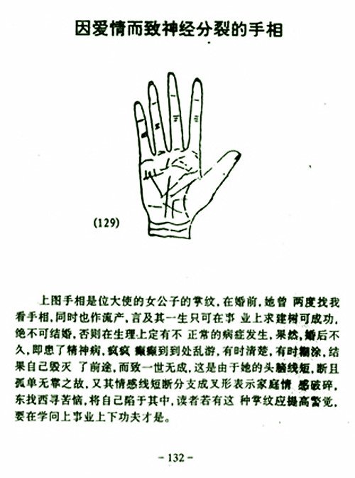因爱情而致神经分裂的手相