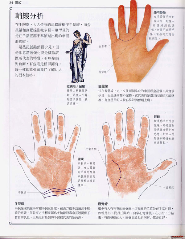 《手相学习百科》:手相重要辅线 《手相学习百科》:手相重要辅线