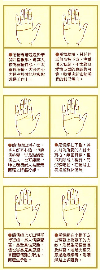 最详细的女人手相图解 最详细的女人手相图解