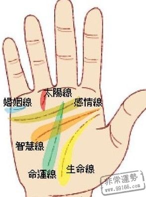 手相看姻缘,手相算命,手相看爱情