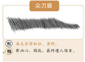 尖刀眉 尖刀眉